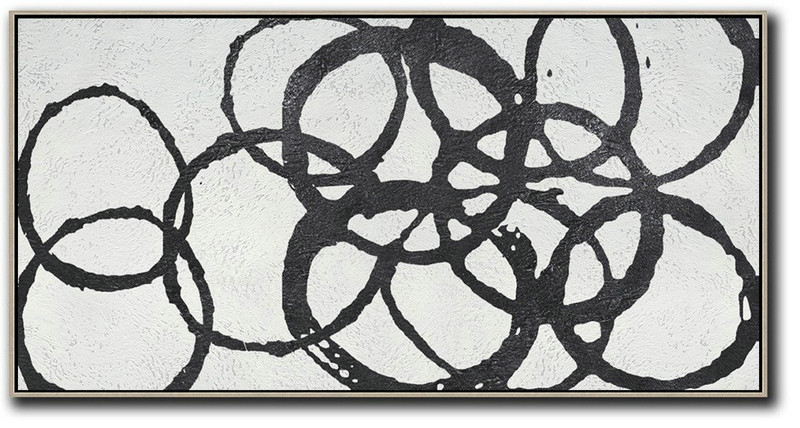 Large Oil Canvas Art,Oversized Horizontal Minimal Art On Canvas - Original Art For Sale By Artist